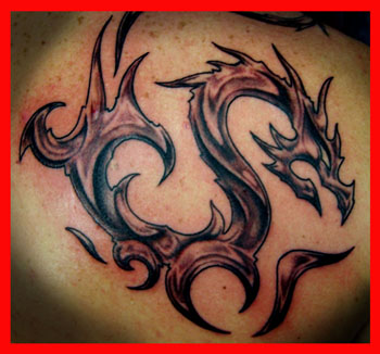 Tattoos - Tribal dragon - 15679